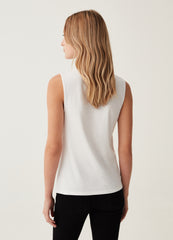 Ovs Tank Top With Round Neck And Knotted Front