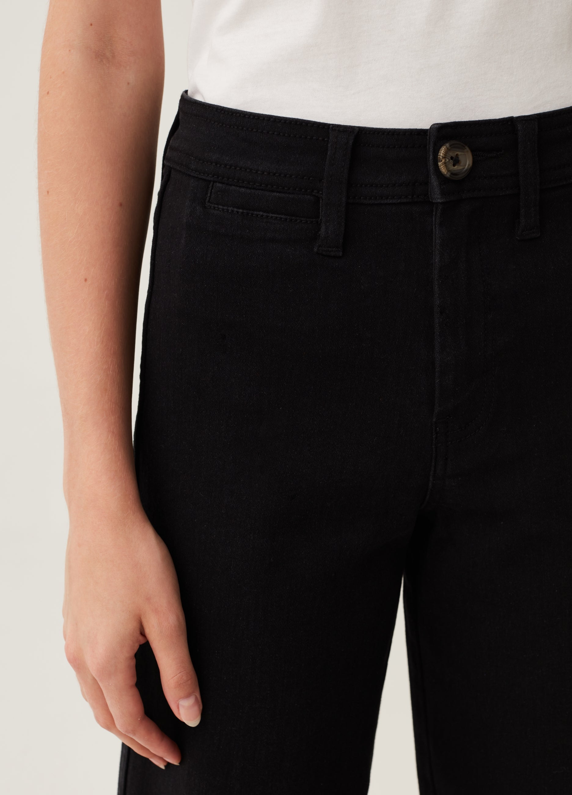 Ovs Wide-Leg Culotte Jeans Ovs Wide-Leg Culotte Jeans