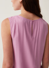 Ovs Sleeveless Blouse With Pleating
