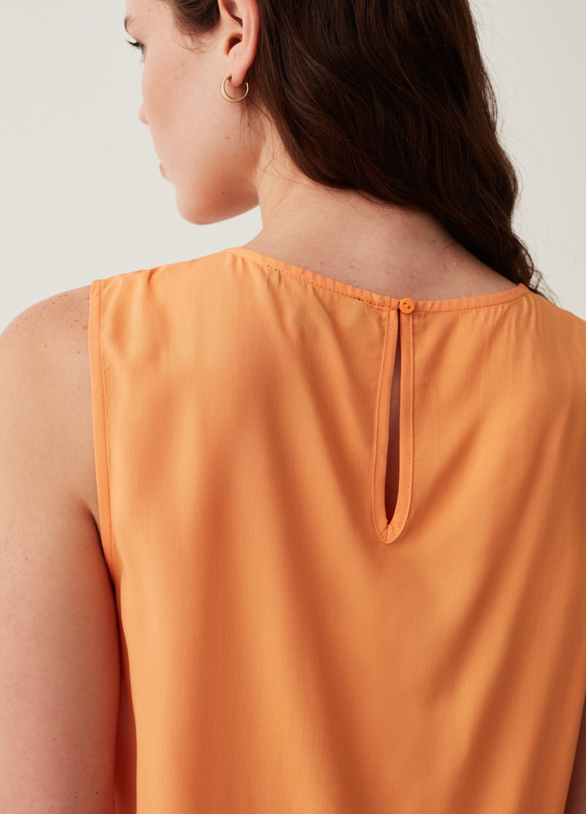 Ovs Sleeveless Blouse With Pleating Ovs Sleeveless Blouse With Pleating