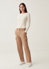 Ovs Cargo Trousers In Cotton Twill