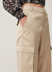 Ovs Cargo Trousers In Satin