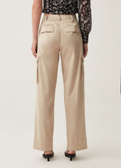 Ovs Cargo Trousers In Satin