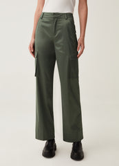 Ovs Cargo Trousers In Satin