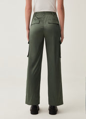 Ovs Cargo Trousers In Satin