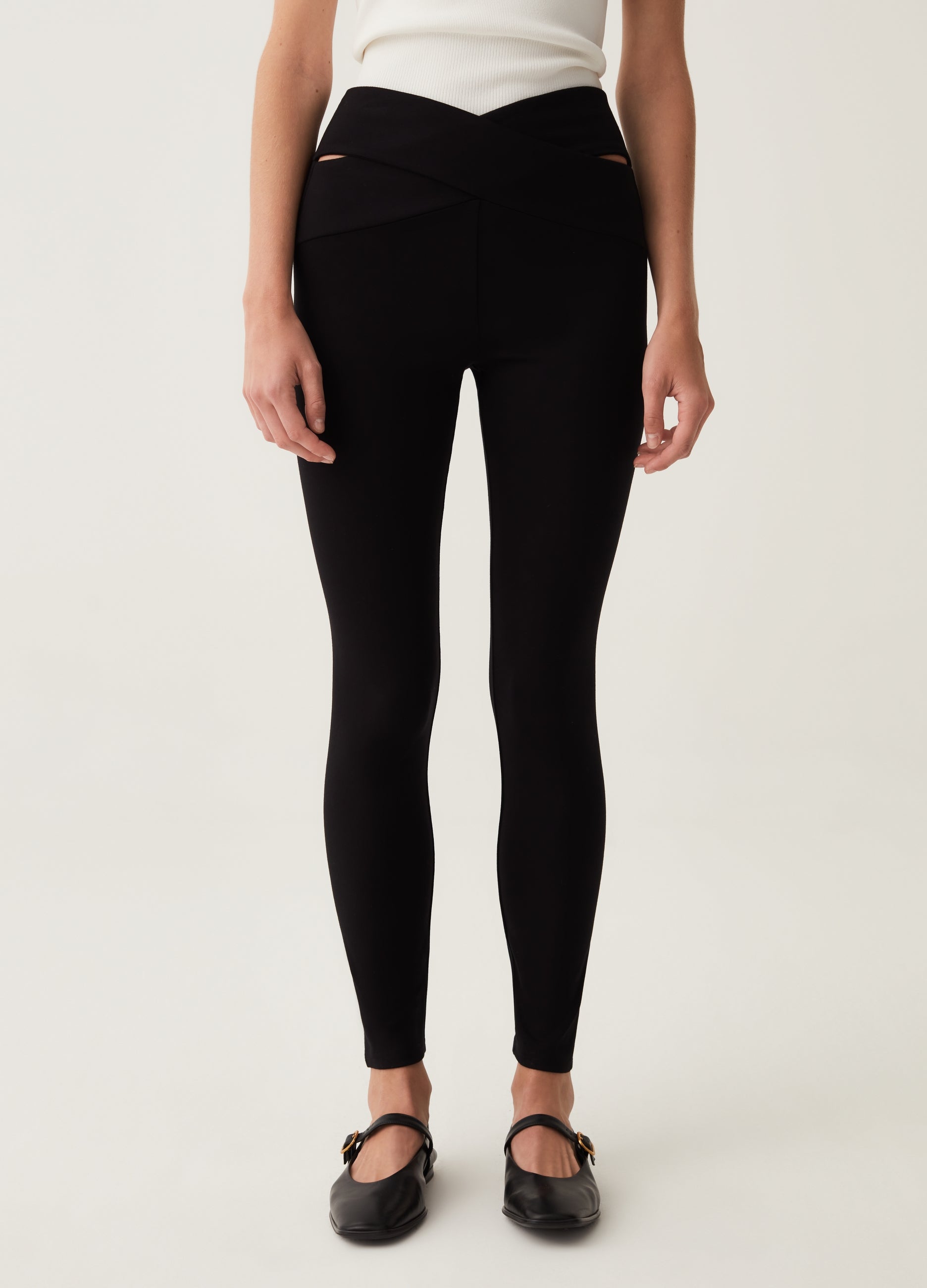 Ovs Leggings With Cut-Out Details Ovs Leggings With Cut-Out Details