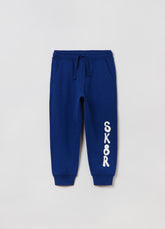 Ovs Fleece Joggers With Drawstring And Print