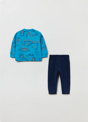 Ovs Fleece Jogging Set With Print