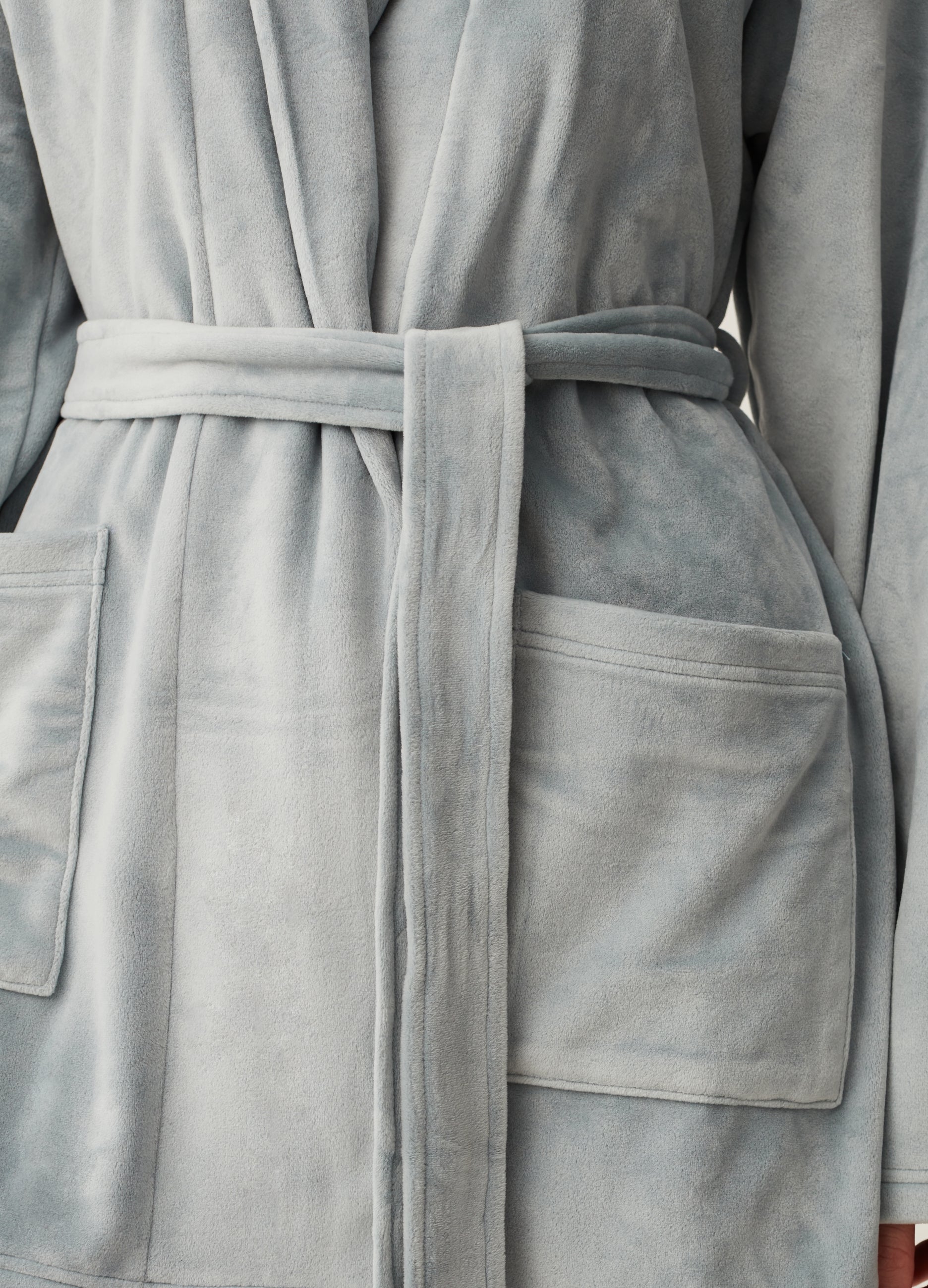 Ovs Short Dressing Gown In Velour Ovs Short Dressing Gown In Velour