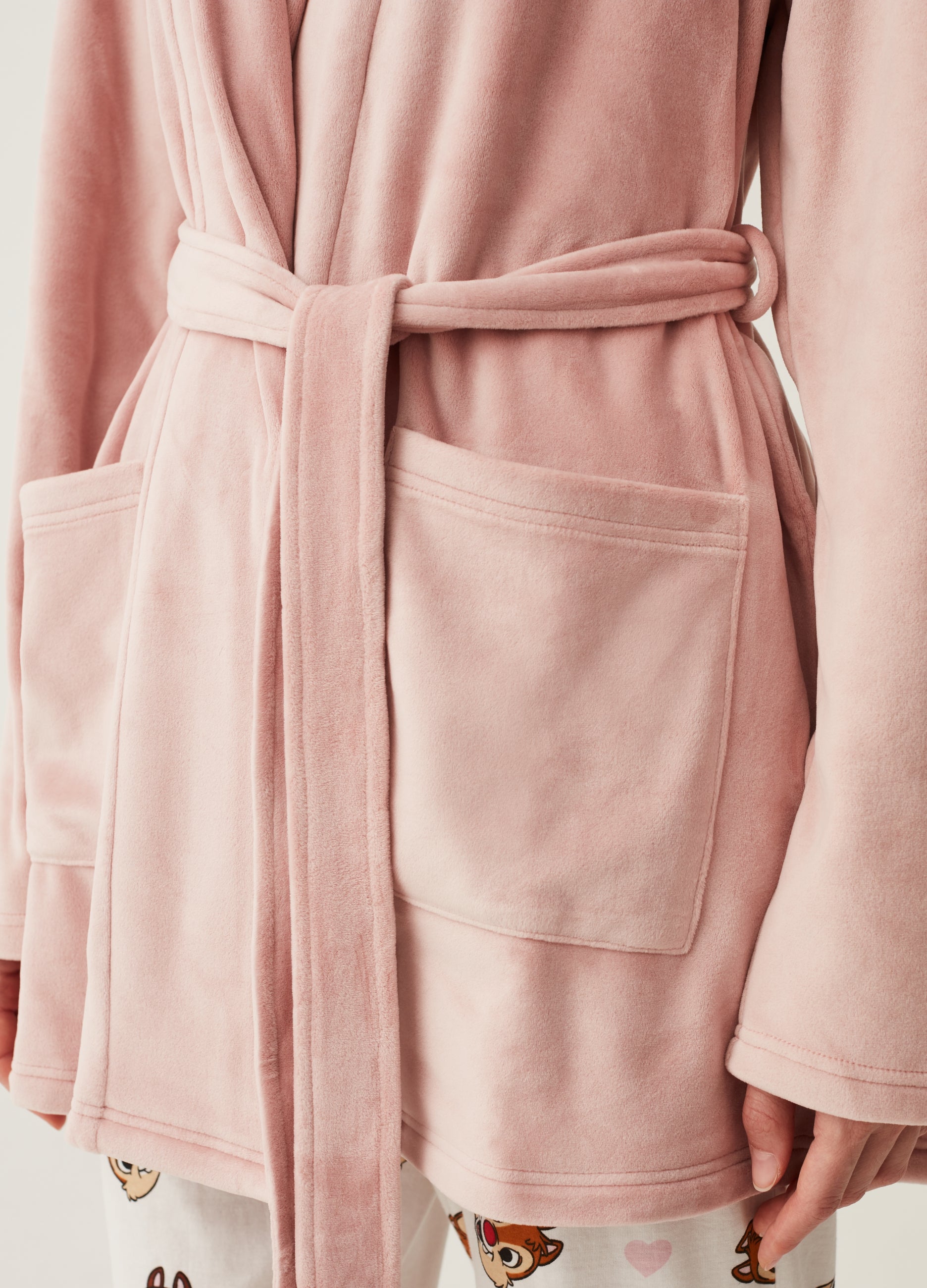 Ovs Short Dressing Gown In Velour Ovs Short Dressing Gown In Velour