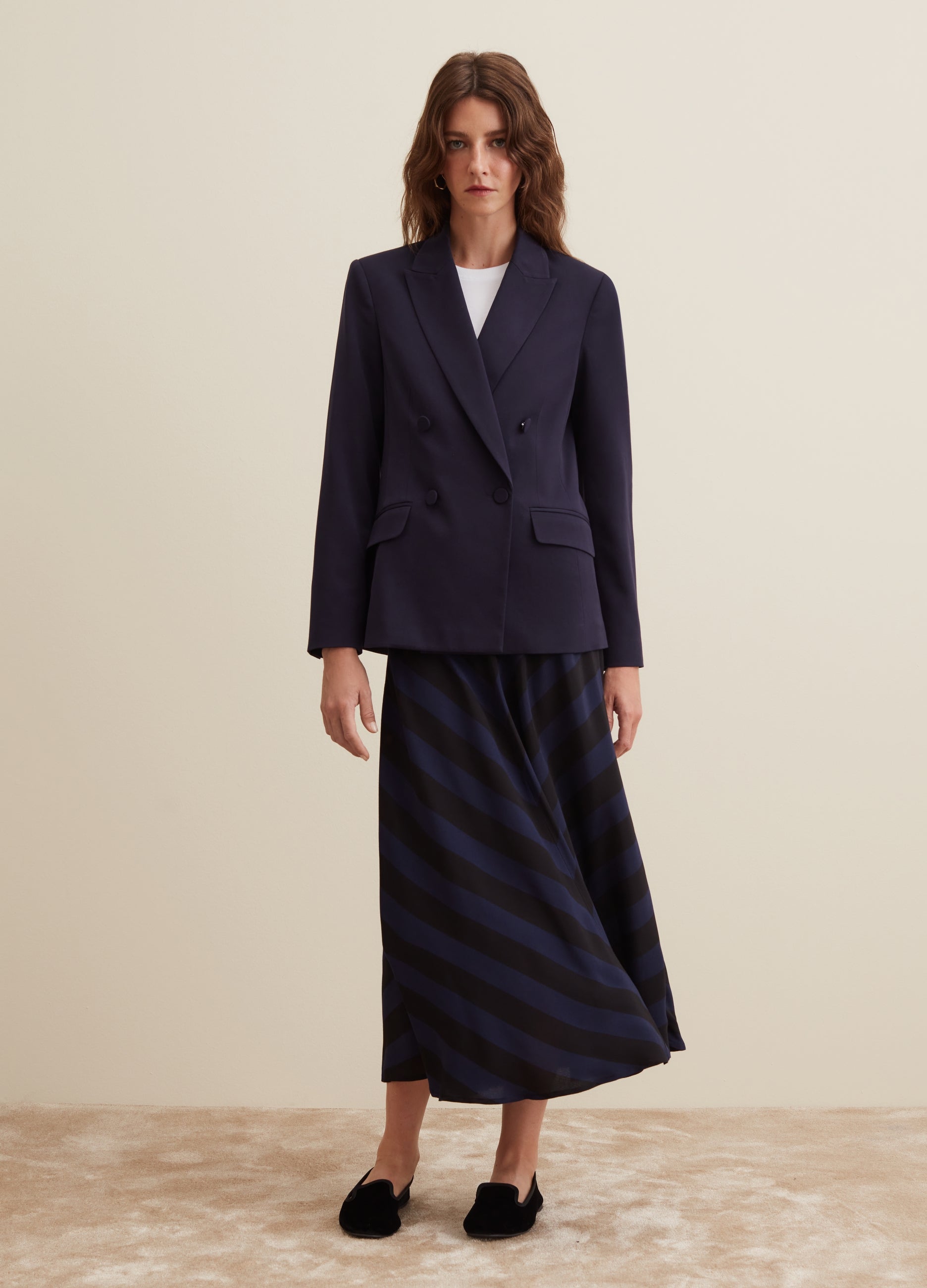 Ovs Solid Colour Double-Breasted Blazer Ovs Solid Colour Double-Breasted Blazer