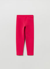 Ovs Stretch Cotton Leggings With Diamantã© Motif