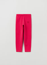 Ovs Stretch Cotton Leggings With Diamantã© Motif