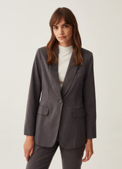 Ovs Solid Colour Single-Breasted Blazer