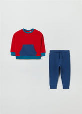 Ovs Colour Block French Terry Jogging Set