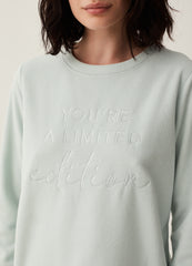 Ovs Fleece Pyjama Top With Embroidery