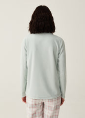 Ovs Fleece Pyjama Top With Embroidery