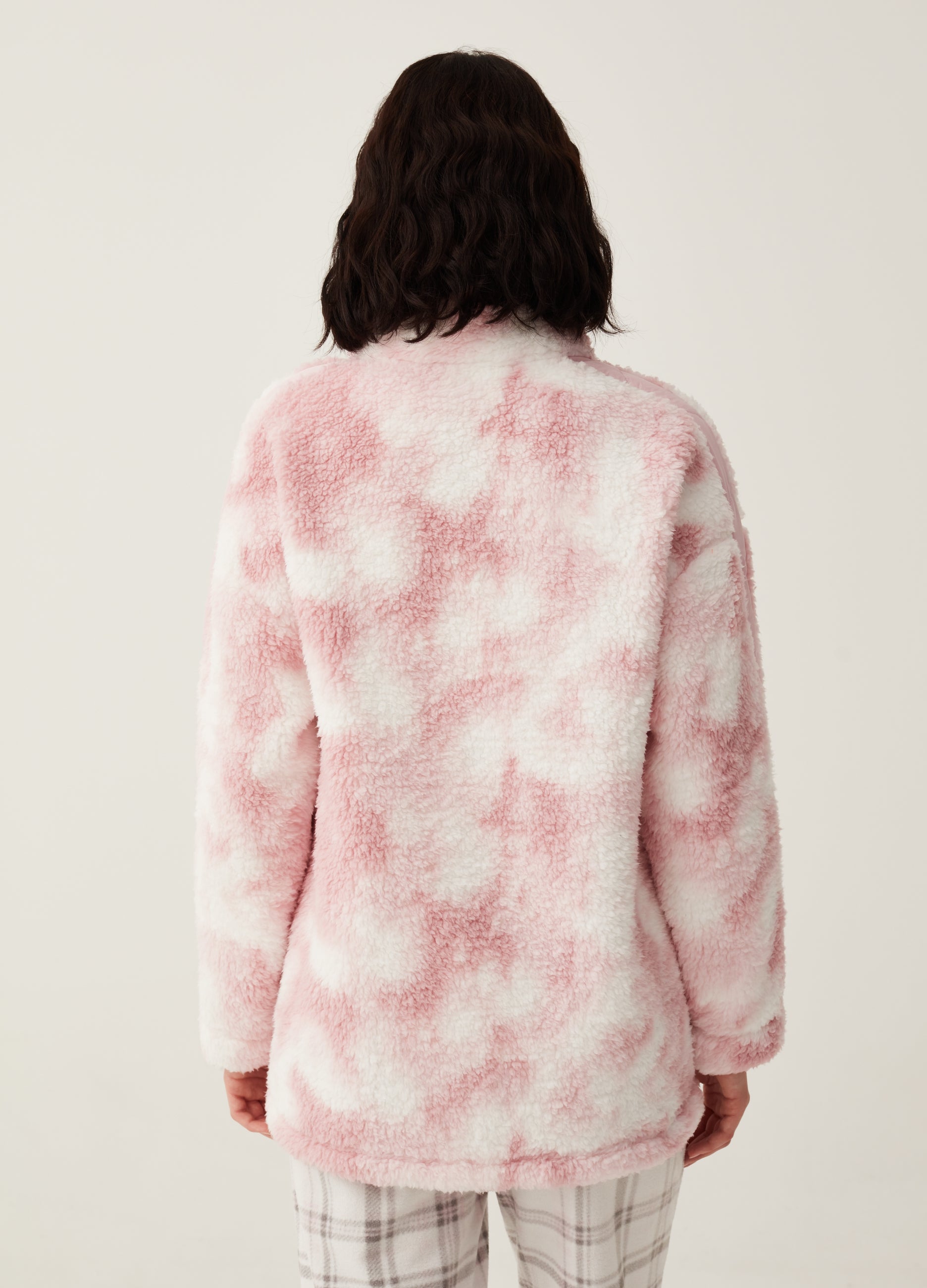 Ovs Full-Zip Short Tie-Dye Dressing Gown Ovs Full-Zip Short Tie-Dye Dressing Gown
