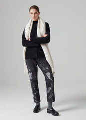 OVS Straight-Fit Jeans With Paint-Effect Print