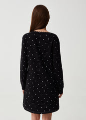 Ovs Polka Dot Nightdress With Granddad Neckline
