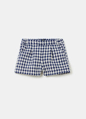 Ovs Houndstooth Shorts In Tweed