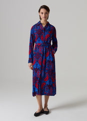 Ovs Long Shirt Dress With Paisley Print