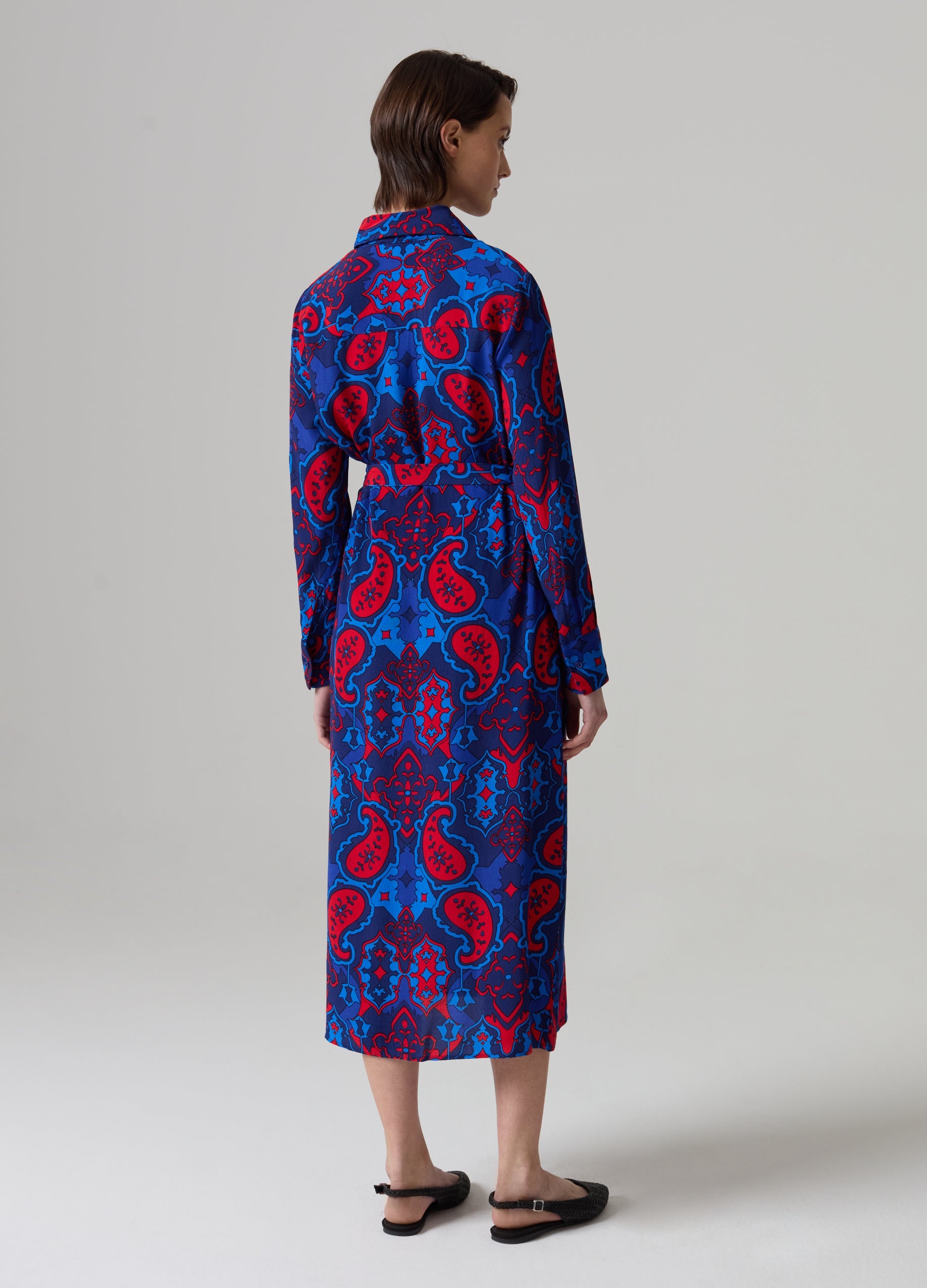 Ovs Long Shirt Dress With Paisley Print Ovs Long Shirt Dress With Paisley Print