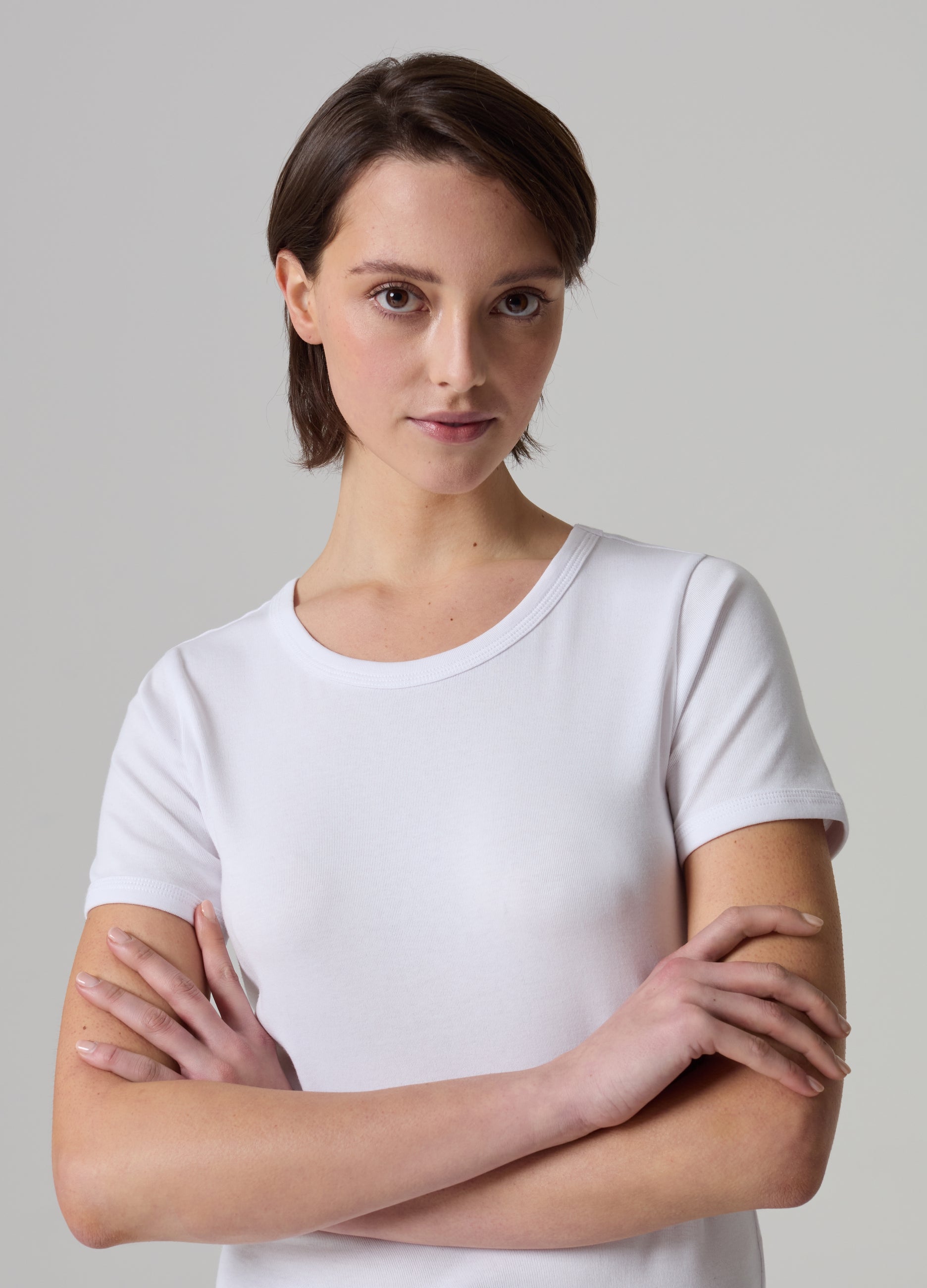 Ovs Stretch Cotton T-Shirt With Crew-Neck Ovs Stretch Cotton T-Shirt With Crew-Neck