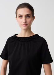 Ovs Mock-Neck T-Shirt With Pleating