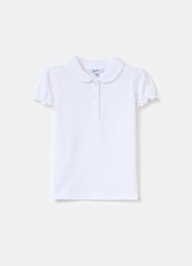 Ovs Cotton Polo Shirt With Frills