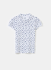 Ovs Polo Shirt With All-Over Small Flowers Print