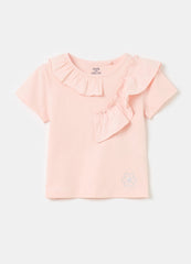 Ovs T-Shirt With Frills And Diamantés
