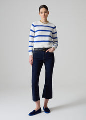 Ovs Flare-Fit Crop Jeans With Raw Edging