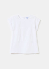 Ovs Cotton T-Shirt With Broderie Anglaise Insert
