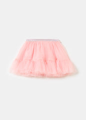 Ovs Short Tulle Skirt With Flounce