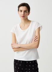 Ovs Jersey Pyjama Top With Broderie Anglaise Edging