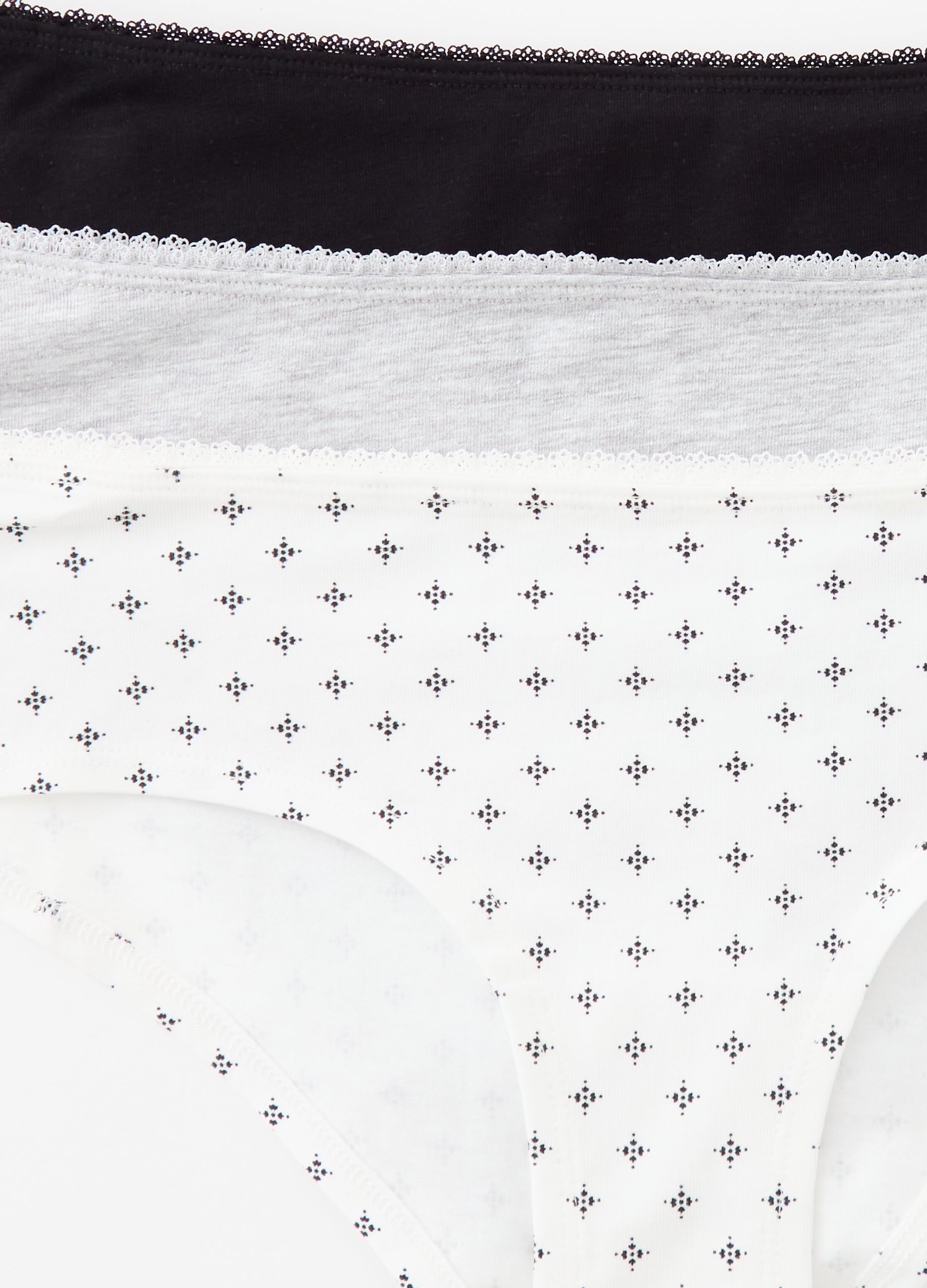 Ovs Three-Pack Organic Stretch Cotton French Knickers Ovs Three-Pack Organic Stretch Cotton French Knickers