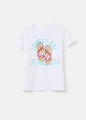 Ovs T-Shirt With Glitter Details And Print
