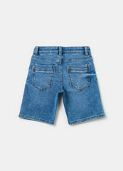 Ovs Denim Bermuda Shorts With Five Pockets