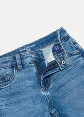 Ovs Denim Bermuda Shorts With Five Pockets