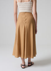 Ovs Contemporary Long Skirt In Linen And Viscose