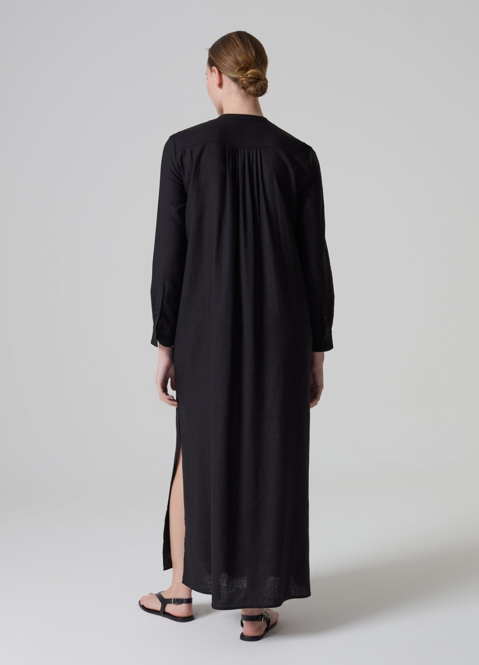 Ovs Contemporary Long Dress With Mandarin Collar Ovs Contemporary Long Dress With Mandarin Collar