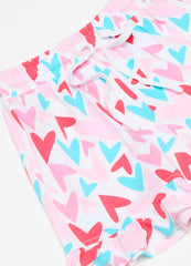 Ovs Cotton Shorts With Frills And Drawstring