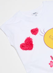 Ovs Cotton T-Shirt With Tweetie Pie Print