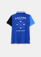 Ovs Colourblock Piquet Polo Shirt With Print