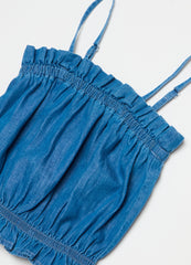 Ovs Denim Top With Frills