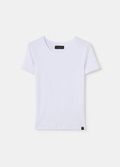 Ovs Stretch Cotton T-Shirt With Crew-Neck