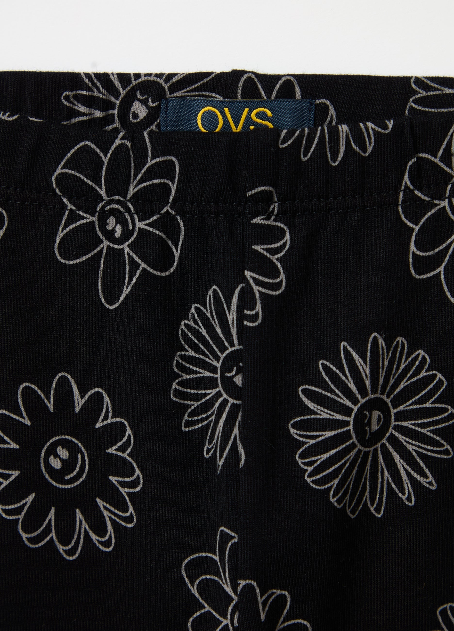 Ovs Printed Stretch Cotton Leggings Ovs Printed Stretch Cotton Leggings