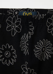 Ovs Printed Stretch Cotton Leggings