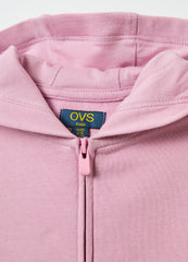 Ovs Full-Zip Sweatshirt In Solid Colour French Terry